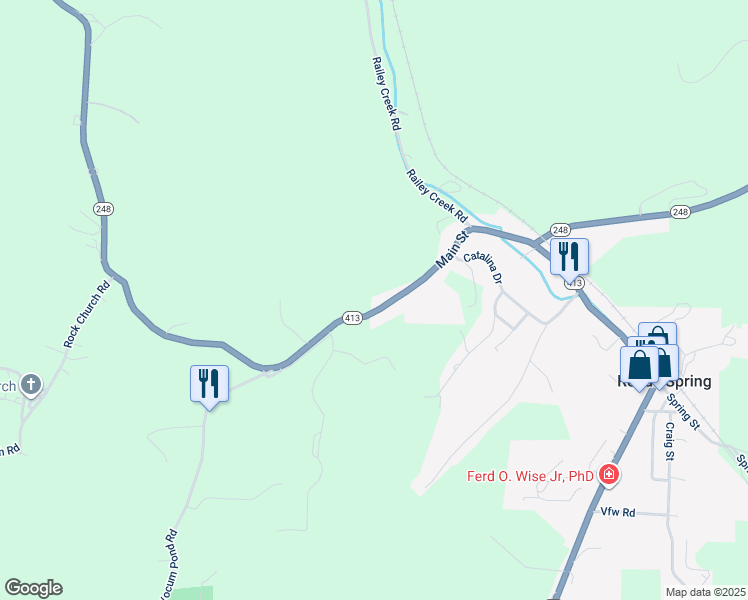 map of restaurants, bars, coffee shops, grocery stores, and more near 23110 Missouri 413 in Reeds Spring