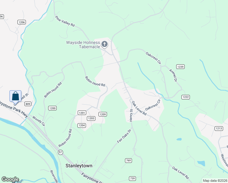 map of restaurants, bars, coffee shops, grocery stores, and more near Ridgeview Lane in Bassett