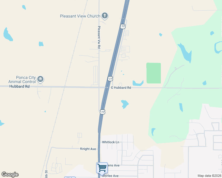 map of restaurants, bars, coffee shops, grocery stores, and more near 1556-1592 East Hubbard Road in Ponca City