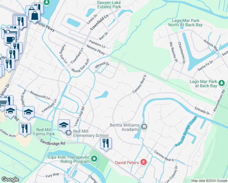 map of restaurants, bars, coffee shops, grocery stores, and more near 1113 Cordova Court in Virginia Beach