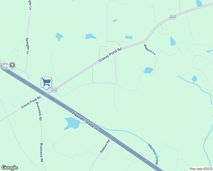 map of restaurants, bars, coffee shops, grocery stores, and more near 4206 Grassy Pond Road in Emporia