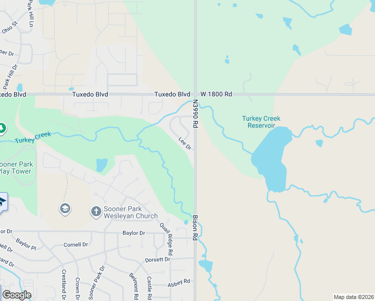 map of restaurants, bars, coffee shops, grocery stores, and more near 519 Lee Drive in Bartlesville