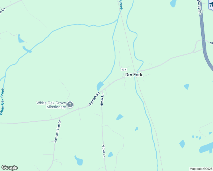 map of restaurants, bars, coffee shops, grocery stores, and more near 1044 Dry Fork Road in Dry Fork