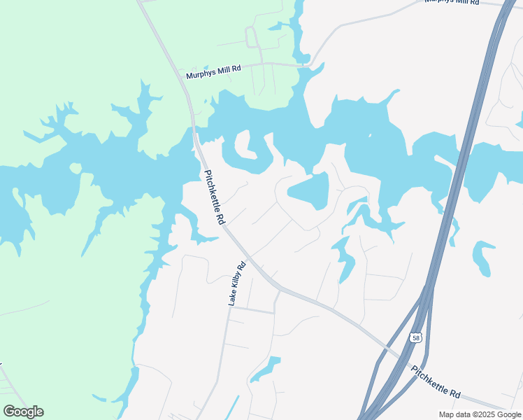 map of restaurants, bars, coffee shops, grocery stores, and more near 105 Stumpy Lake Court in Suffolk