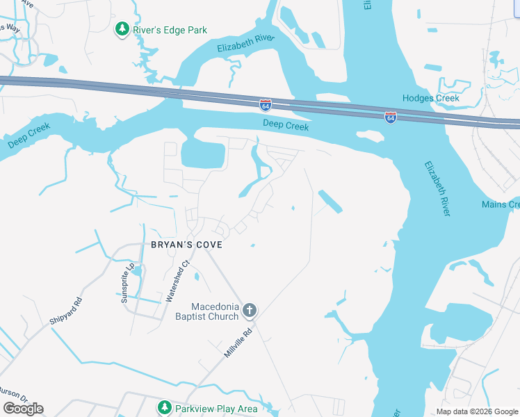 map of restaurants, bars, coffee shops, grocery stores, and more near in Chesapeake
