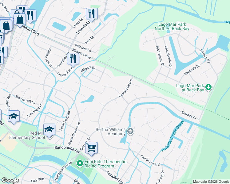 map of restaurants, bars, coffee shops, grocery stores, and more near 1004 Rota Circle in Virginia Beach