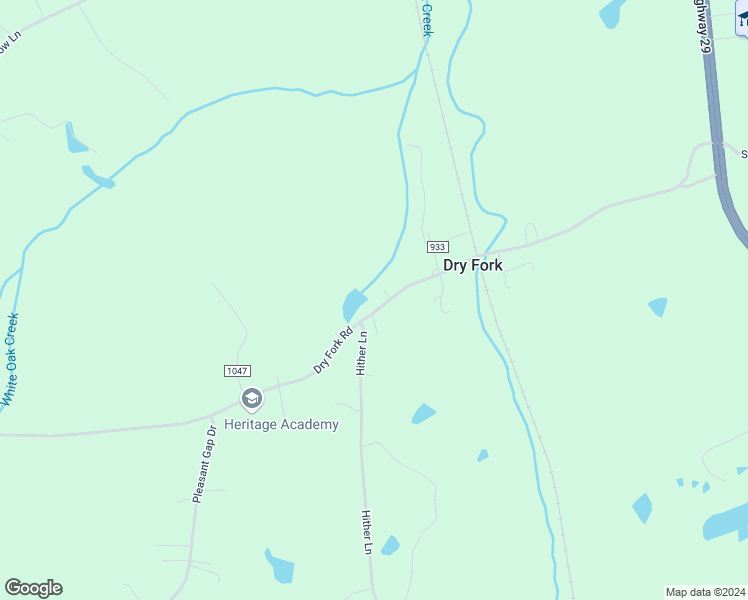 map of restaurants, bars, coffee shops, grocery stores, and more near 1044 Dry Fork Road in Dry Fork