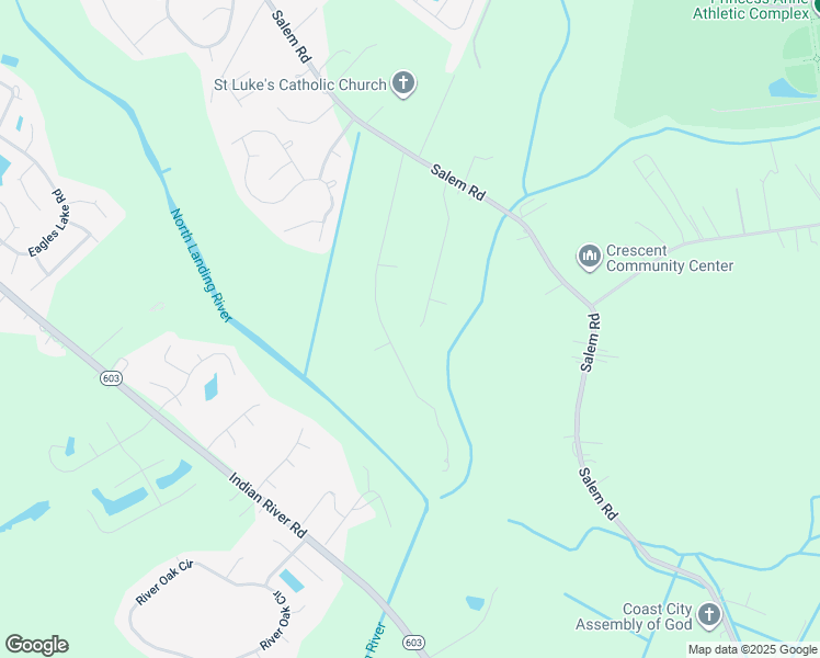 map of restaurants, bars, coffee shops, grocery stores, and more near 2669 Highland Meadows Way in Virginia Beach