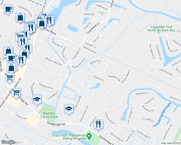 map of restaurants, bars, coffee shops, grocery stores, and more near 1140 Cordova Ct in Virginia Beach