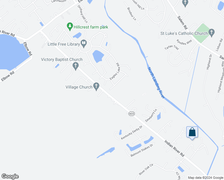 map of restaurants, bars, coffee shops, grocery stores, and more near 4341 Foreman Trail in Virginia Beach