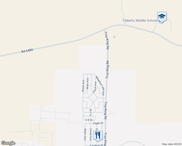 map of restaurants, bars, coffee shops, grocery stores, and more near 6 Road 2597 in Farmington