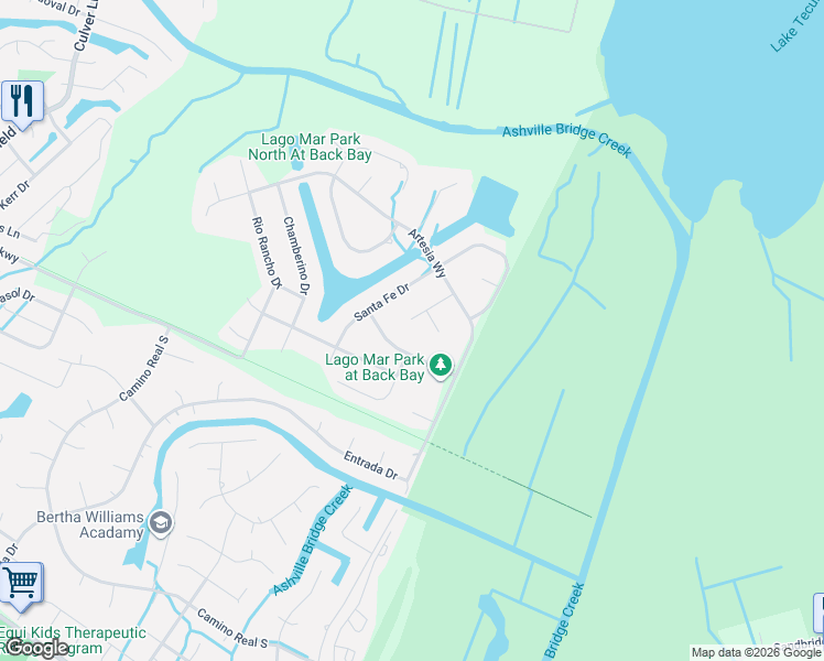 map of restaurants, bars, coffee shops, grocery stores, and more near 820 Casa Verde Way in Virginia Beach