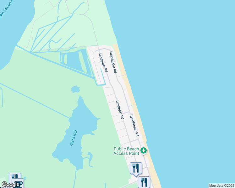 map of restaurants, bars, coffee shops, grocery stores, and more near 2312 Sandpiper Road in Virginia Beach