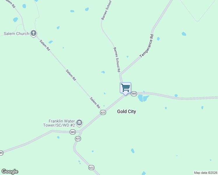 map of restaurants, bars, coffee shops, grocery stores, and more near Temperence Road in Franklin