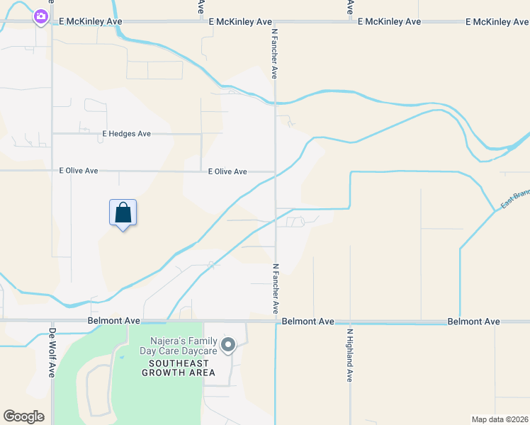 map of restaurants, bars, coffee shops, grocery stores, and more near 1341 North Fancher Avenue in Fresno