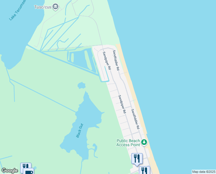 map of restaurants, bars, coffee shops, grocery stores, and more near 308 Sunfish Lane in Virginia Beach