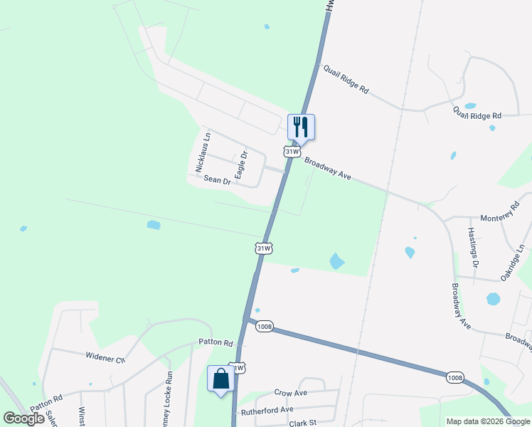 map of restaurants, bars, coffee shops, grocery stores, and more near 2337 Bowling Green Road in Franklin