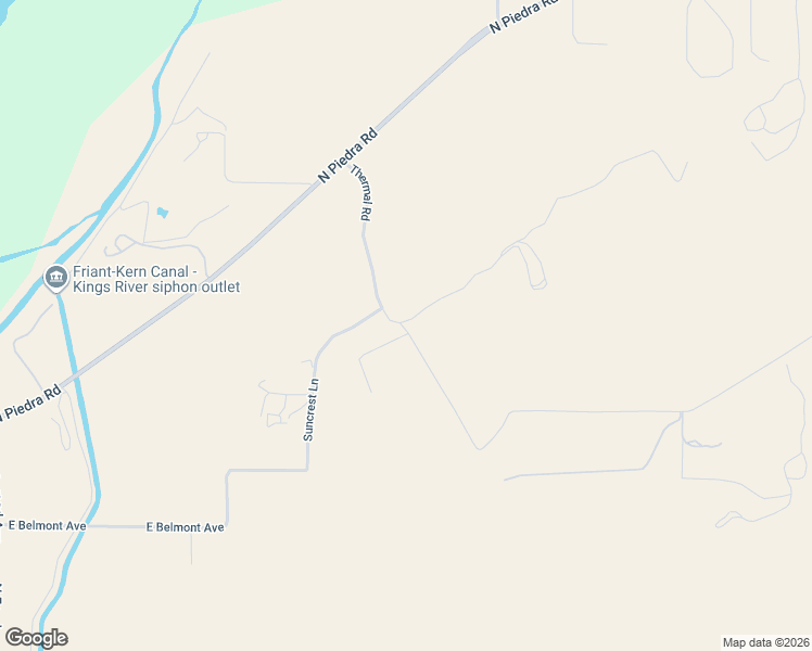 map of restaurants, bars, coffee shops, grocery stores, and more near 20357 Thermal Road in Sanger