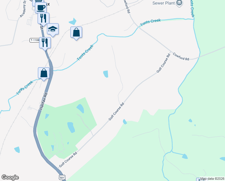 map of restaurants, bars, coffee shops, grocery stores, and more near 1110 Brook Run in Halifax