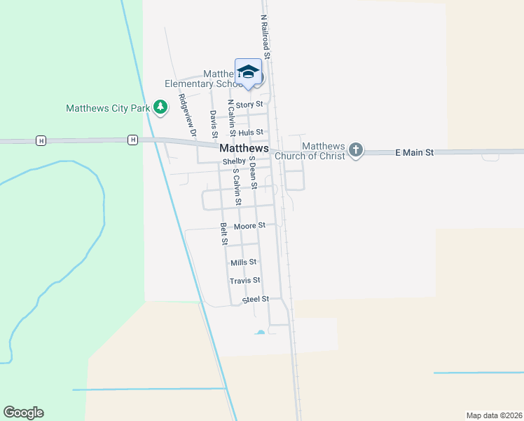 map of restaurants, bars, coffee shops, grocery stores, and more near 400 South Dean Street in Matthews