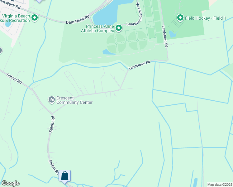 map of restaurants, bars, coffee shops, grocery stores, and more near 3637 North Landstown Road in Virginia Beach