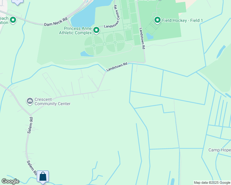 map of restaurants, bars, coffee shops, grocery stores, and more near 3629 Landstown Road in Virginia Beach