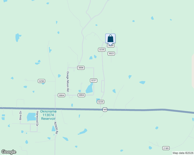 map of restaurants, bars, coffee shops, grocery stores, and more near 80 County Road 3237 in Bartlesville