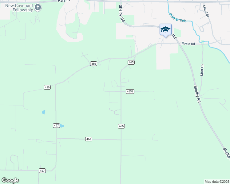 map of restaurants, bars, coffee shops, grocery stores, and more near 817 County Road 465 in Poplar Bluff