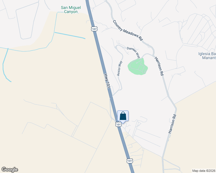 map of restaurants, bars, coffee shops, grocery stores, and more near 733 El Camino Real in Prunedale