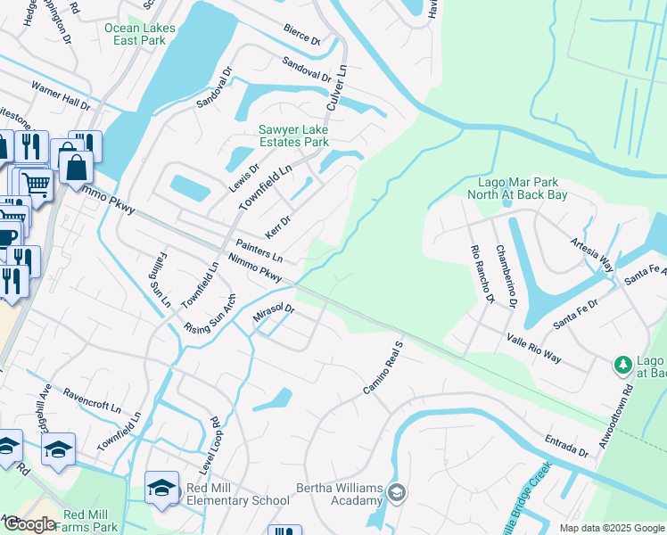 map of restaurants, bars, coffee shops, grocery stores, and more near 1008 Sedona Circle in Virginia Beach