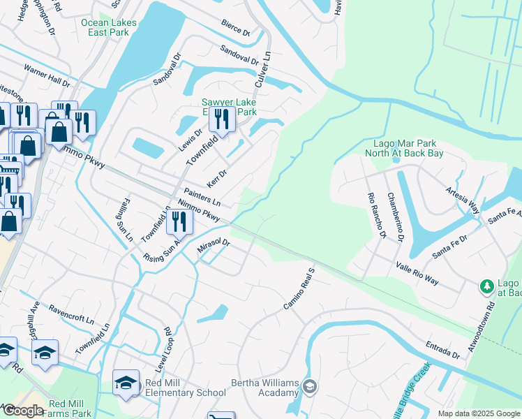 map of restaurants, bars, coffee shops, grocery stores, and more near 1008 Sedona Circle in Virginia Beach