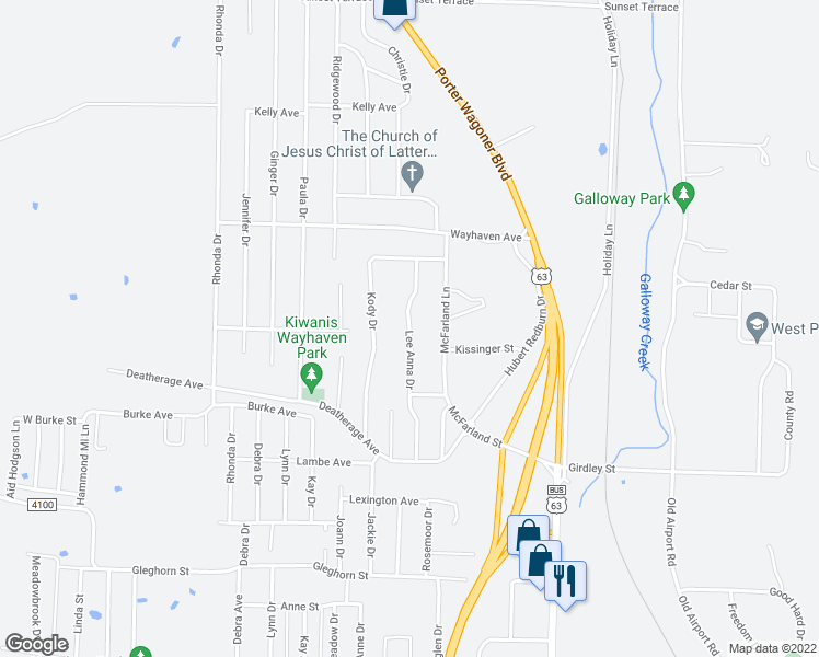 map of restaurants, bars, coffee shops, grocery stores, and more near 2722 Lee Anna Dr in West Plains