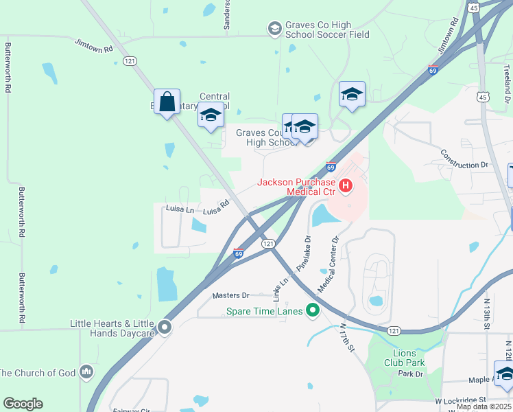 map of restaurants, bars, coffee shops, grocery stores, and more near 1107 Housman Street in Mayfield