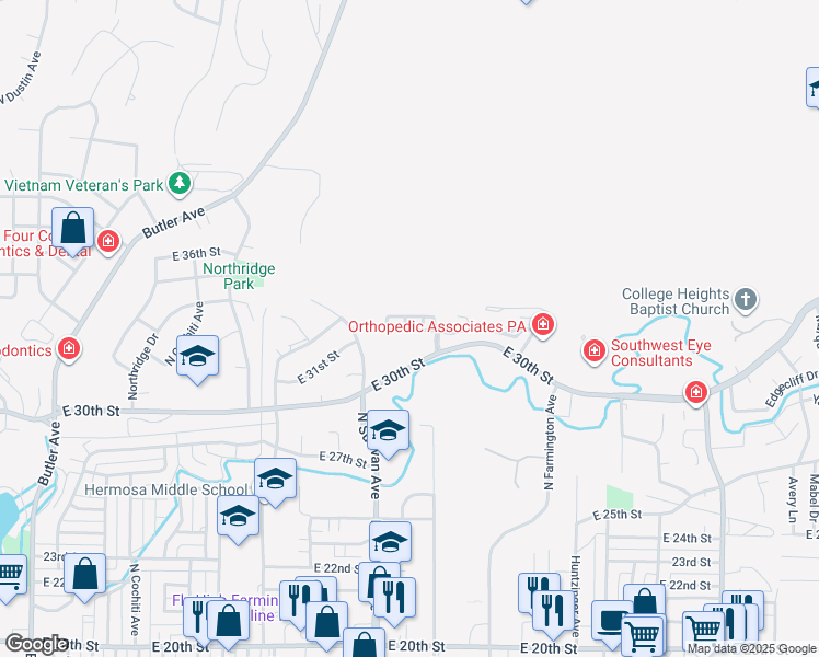 map of restaurants, bars, coffee shops, grocery stores, and more near 3000 Calla Lilly in Farmington
