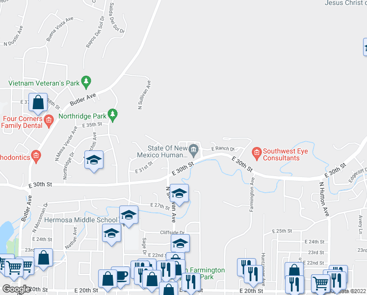 map of restaurants, bars, coffee shops, grocery stores, and more near 3001 Calla Lilly in Farmington