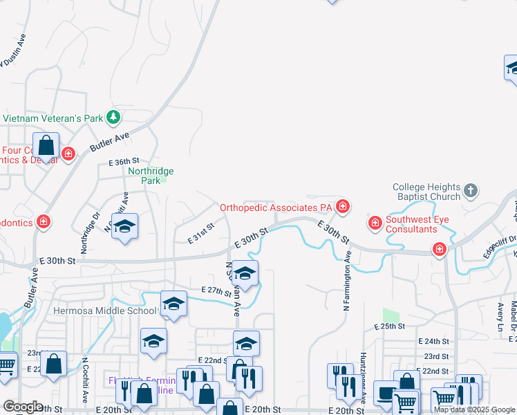 map of restaurants, bars, coffee shops, grocery stores, and more near 3004 Calla Lilly in Farmington