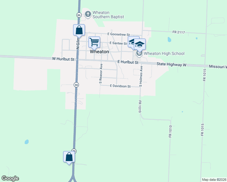 map of restaurants, bars, coffee shops, grocery stores, and more near 400 East Davidson Street in Wheaton