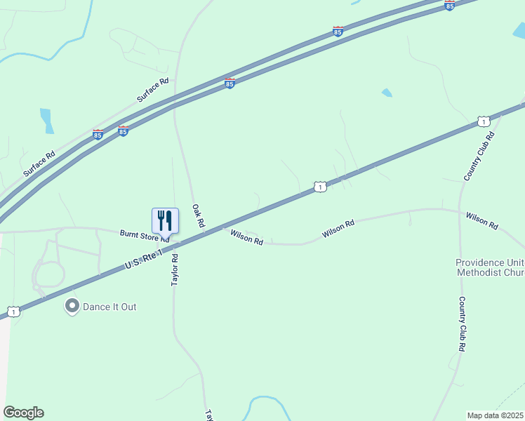 map of restaurants, bars, coffee shops, grocery stores, and more near 19311 U.S. 1 in Brodnax