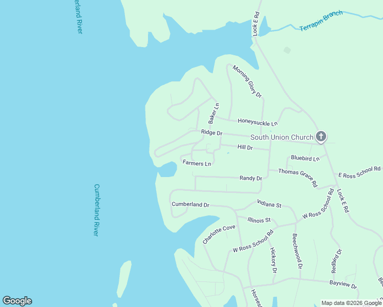 map of restaurants, bars, coffee shops, grocery stores, and more near Farmers Lane in Trigg County