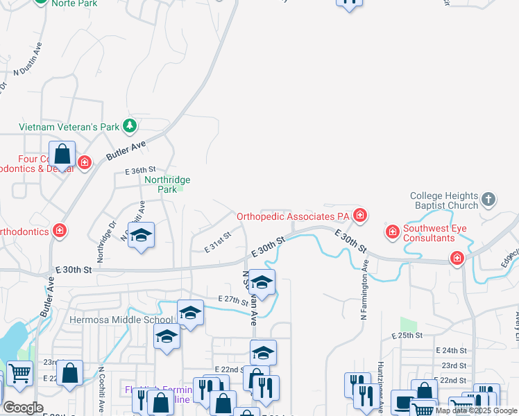 map of restaurants, bars, coffee shops, grocery stores, and more near 1945 Hollyhock Circle in Farmington