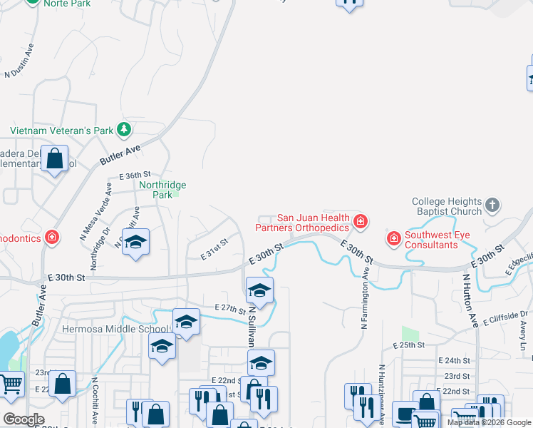 map of restaurants, bars, coffee shops, grocery stores, and more near 1920 Hollyhock Circle in Farmington