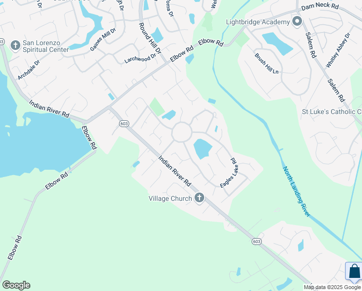 map of restaurants, bars, coffee shops, grocery stores, and more near 2700 Eagles Lake Road in Virginia Beach