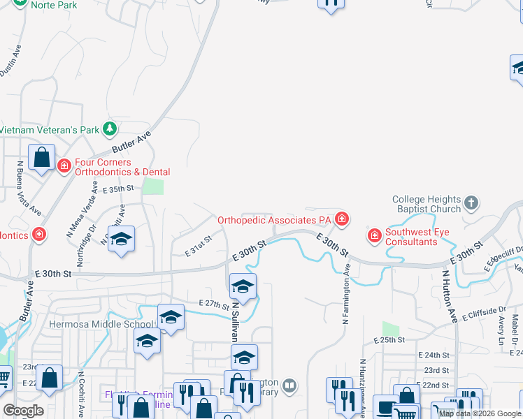 map of restaurants, bars, coffee shops, grocery stores, and more near 1920 Hollyhock Circle in Farmington