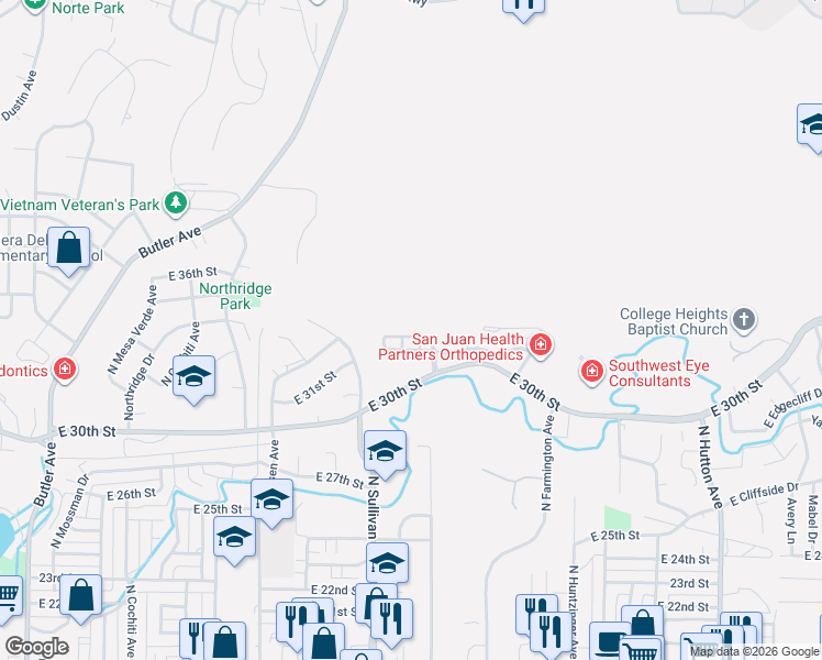 map of restaurants, bars, coffee shops, grocery stores, and more near 1920 Hollyhock Circle in Farmington