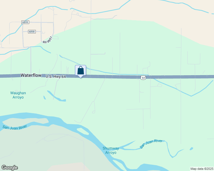 map of restaurants, bars, coffee shops, grocery stores, and more near 3485 U.S. Highway 64 in Waterflow