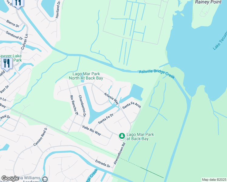 map of restaurants, bars, coffee shops, grocery stores, and more near 2205 Zia Drive in Virginia Beach