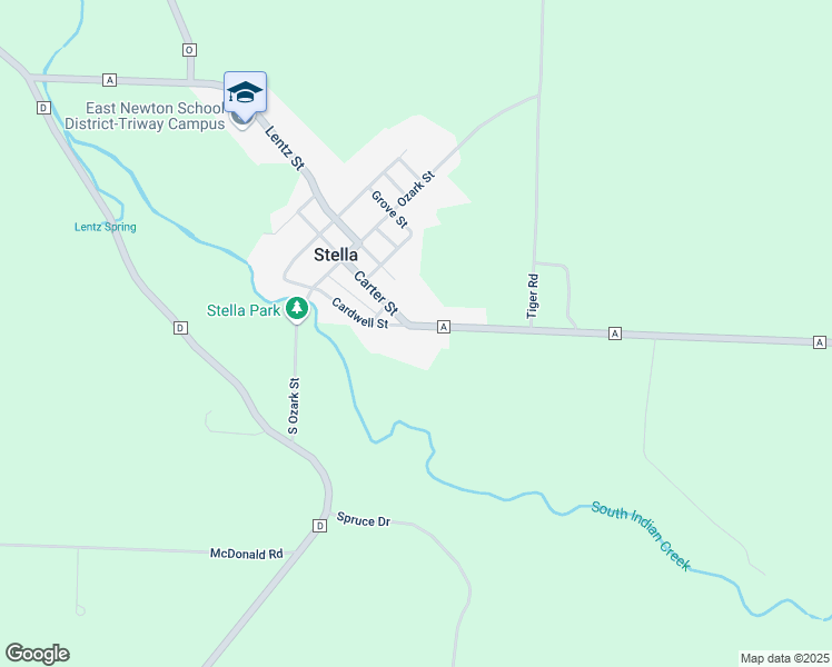 map of restaurants, bars, coffee shops, grocery stores, and more near 941 State Highway A in Stella
