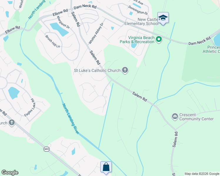 map of restaurants, bars, coffee shops, grocery stores, and more near 3904 Parish Cove Ct in Virginia Beach