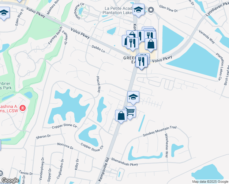 map of restaurants, bars, coffee shops, grocery stores, and more near 820 Brightleaf Place in Chesapeake
