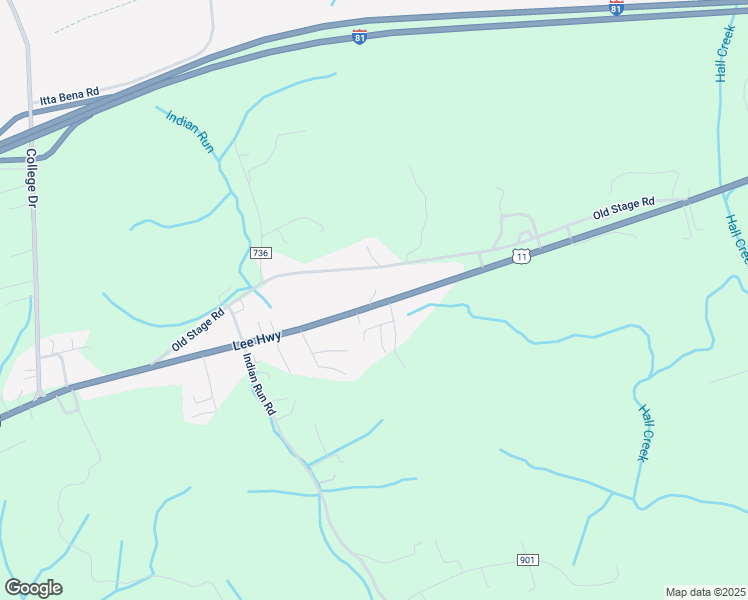 map of restaurants, bars, coffee shops, grocery stores, and more near 31283 Lee Highway in Glade Spring